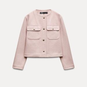 COPY - Zara round neck, long sleeveeve jacket. Size S